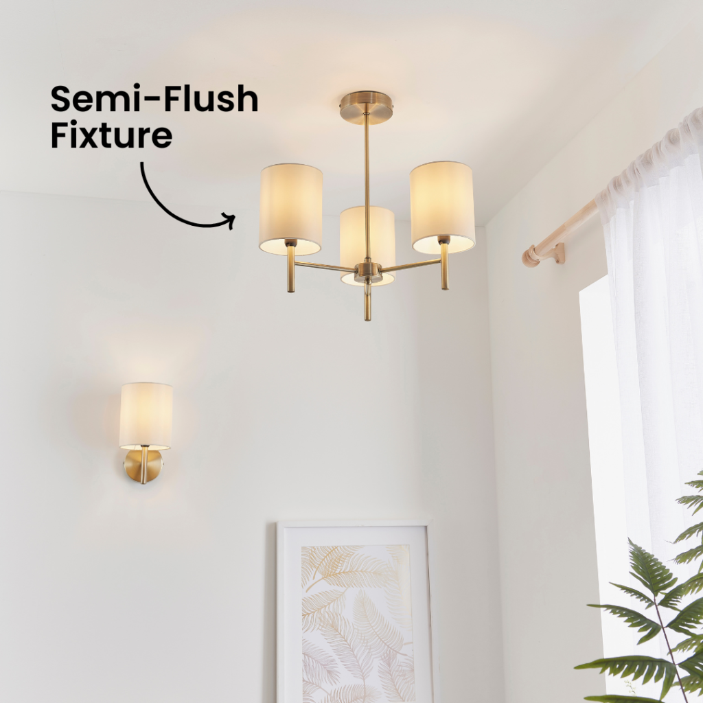 Example Image of Semi-Flush Ceiling Fixture. 